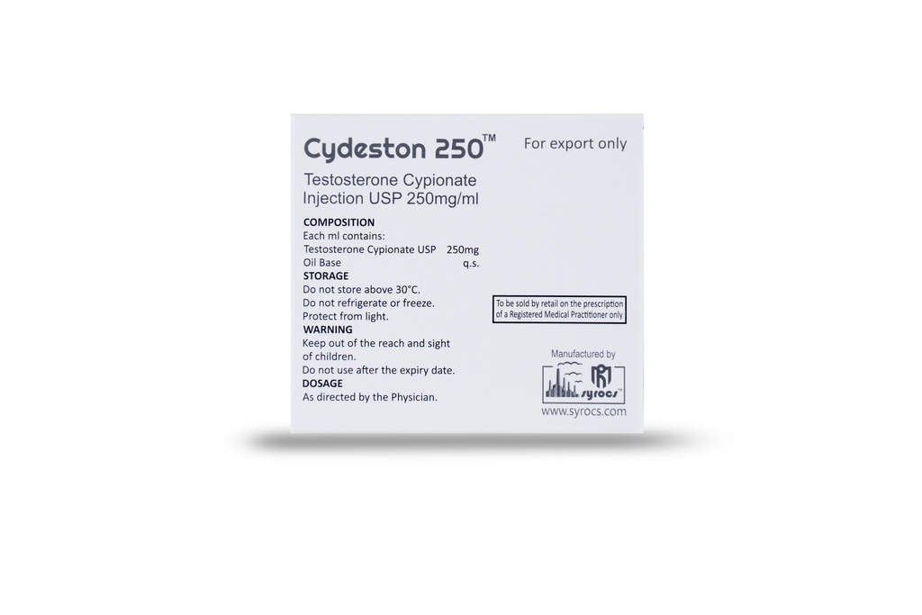 Testosterone Cypionate USP 250mg  (Syrocs)
