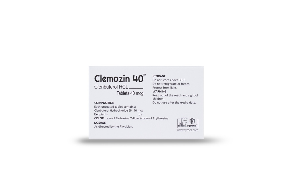 Clenbuterol HCL 40mcg (10x10 Tablets) (Syrocs)