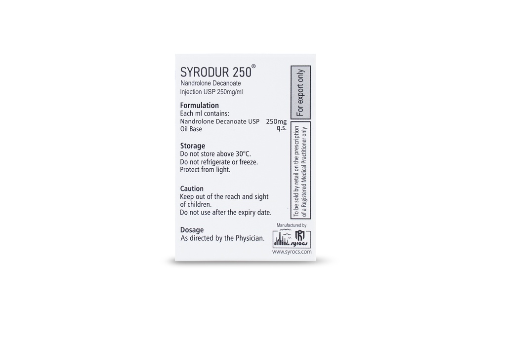 Nandrolone Decanoate USP 250mg (Syrocs)10 ML VIALS 