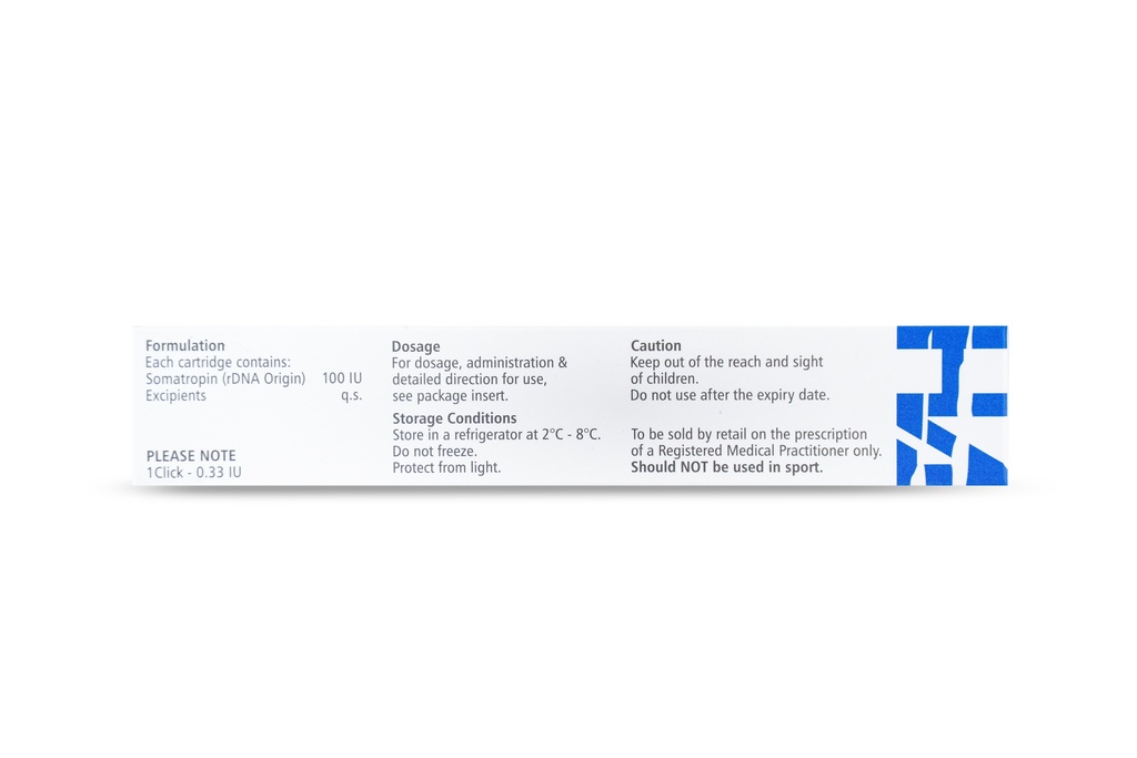 Human Growth Hormone 100IU/3ml cartridges pen (THAIGER PHARMA)