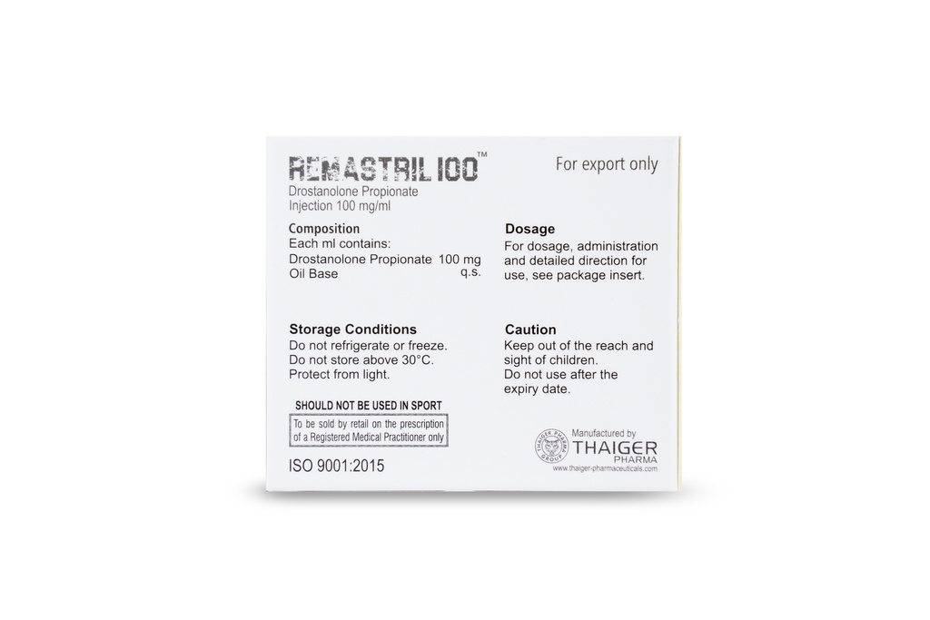 Drostanolone Propionate 100mg/ml x 10 amp's (THAIGER PHARMA)