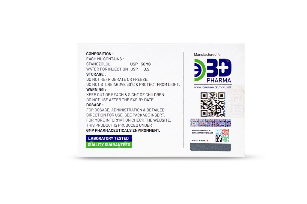  WINO3D - Stanozolol 50mg 600 10x1ml (3D PHARMA)