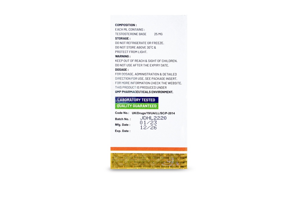  TEST3D - Testosterone Base 25mg (3D PHARMA)