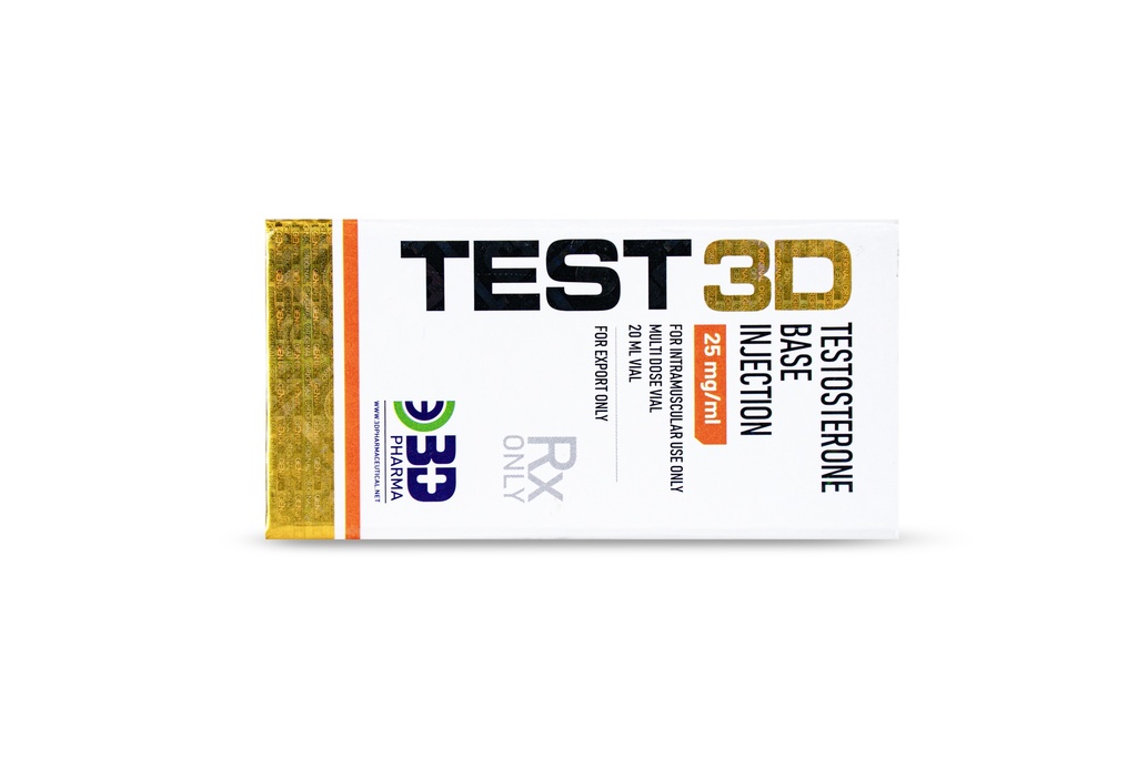  TEST3D - Testosterone Base 25mg 