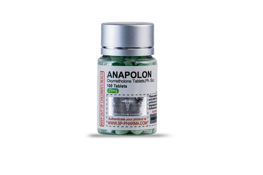 ANAPOLON - Oxymetholone - 25 MG / pill - 100 Tablets Bottle - Spectrum PHARMA